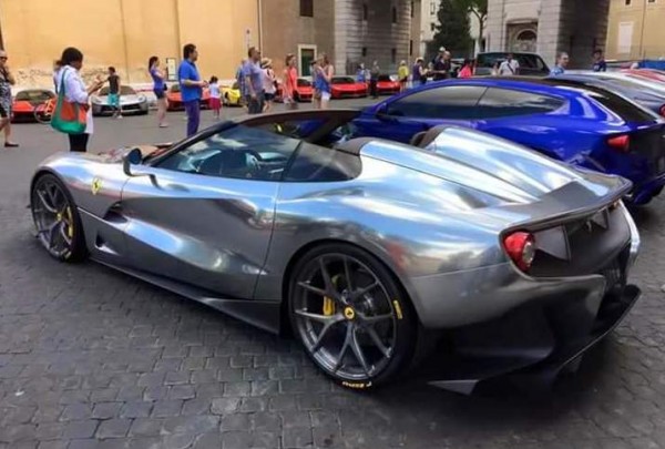 Ferrari F12 TRS chrome frey 2 600x405 at New Ferrari F12 TRS Spotted at Cavalcade 2015