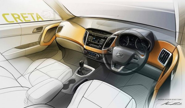 Hyundai Creta sketch 2 600x352 at Hyundai Creta Previewed in Official Sketches