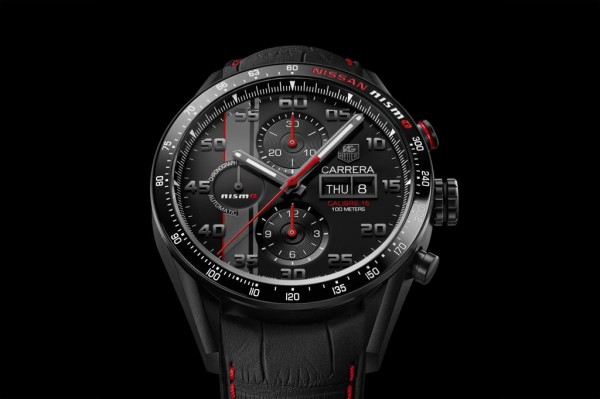 TAG Heuer Carrera Nismo 1 600x399 at Nissan GT R LM Nismo Gets Exclusive TAG Heuer Watch