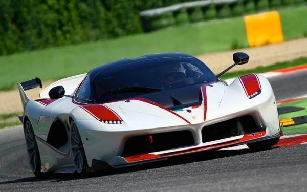 White Ferrari FXX K 600x375 at White Ferrari FXX K Filmed in Action