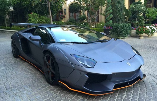 Wide Body Aventador Brushed Steel 0 600x387 at CEC Wide Body Aventador Looks Dope in Brushed Steel