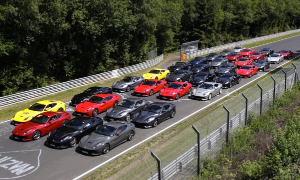 40 ferrari f12 ring 600x361 40 ferrari f12 ring 600x361 at Sight to Behold: 40 Ferrari F12 Berlinettas on the Nurburgring