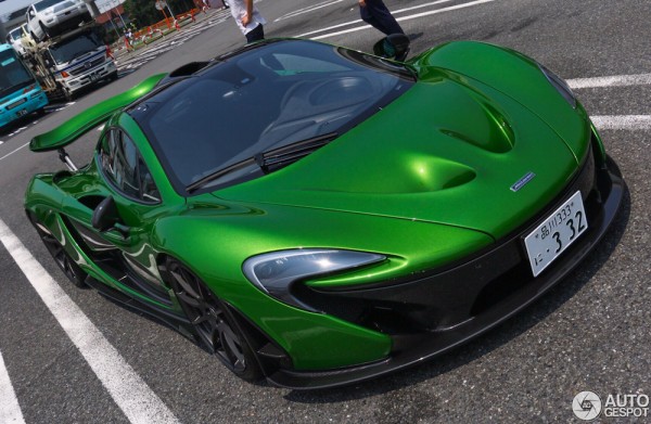 Apple Green McLaren P1 1 600x391 at Apple Green McLaren P1 Looks Yummy!