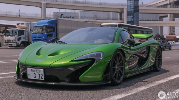Apple Green McLaren P1 2 600x336 at Apple Green McLaren P1 Looks Yummy!