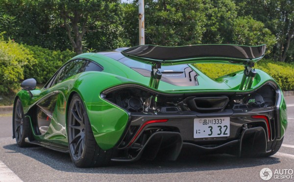 Apple Green McLaren P1 3 600x372 at Apple Green McLaren P1 Looks Yummy!