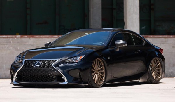 Lexus RC F Sport Vossen 0 600x349 at Lexus RC F Sport Slammed on Vossen Wheels