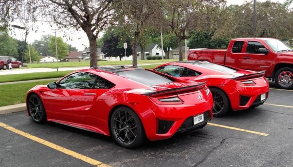 Red Acura NSX Spot 1 600x342 at 2x Production Acura NSX Spotted in the Wild