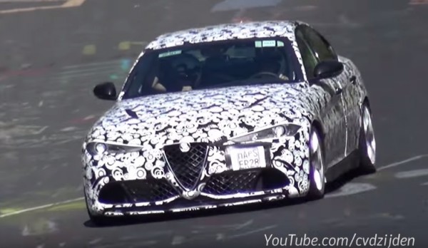 Alfa Romeo Giulia QV Ring 600x348 at  Alfa Romeo Giulia QV Looks Sublime Tackling the Nurburgring