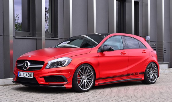 Chrome Red Mercedes A45 AMG 0 600x357 at Chrome Red Mercedes A45 AMG Packs 435 hp