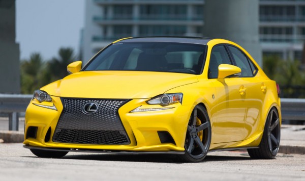 LFA Yellow Lexus IS 0 600x355 at Gallery: LFA Yellow Lexus IS on Vossen Wheels