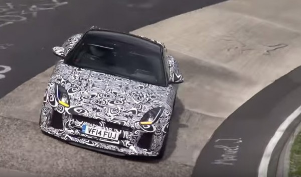 Jaguar F Type SVR Spy 600x352 at Jaguar F Type SVR Spied at the Nurburgring