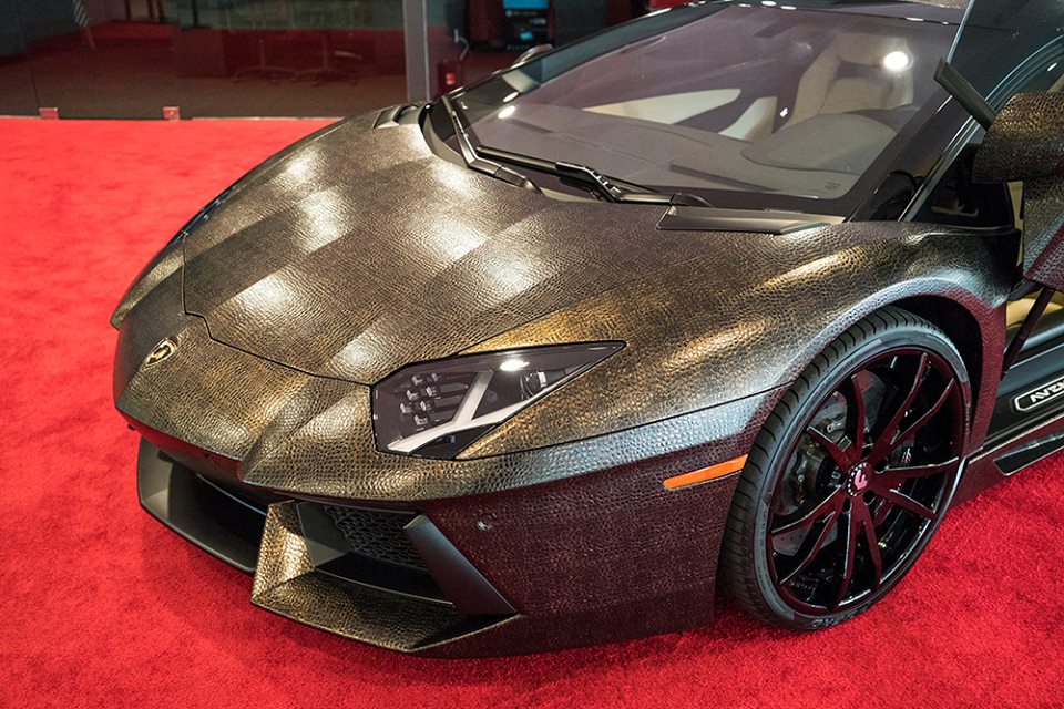 Exotic Euro Cars Aventador Gets Snake Skin Wrap