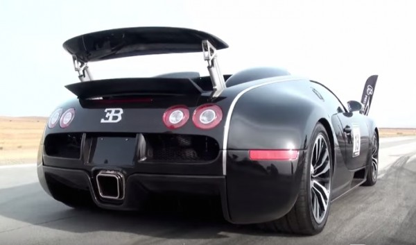 Bugatti Veyron Sang Noir run 600x353 at Bugatti Veyron Sang Noir Does the Drag Thing