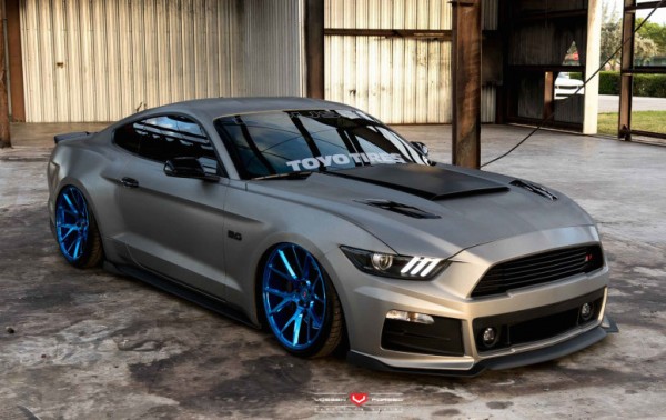 Custom Mustang GT Vossen 0 600x378 at SEMA Bound: Custom Mustang GT on Vossen Wheels