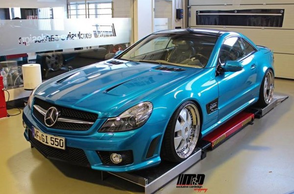 Prior Design Mercedes SL wrap 0 600x395 at Prior Design Mercedes SL PD63 in Atomic Teal