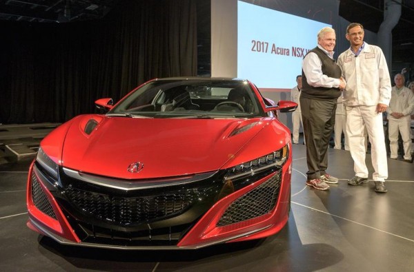 2017 Acura NSX VIN 001 Hendrick 600x395 at Rick Hendrick Takes Delivery of the First Acura NSX