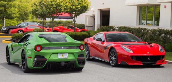 green ferrari f12tdf 1 1 600x287 green ferrari f12tdf 1 1 600x287 at Ferrari F12tdf Spotted in One Off Verde Kers Lucido