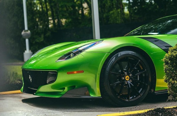 green ferrari f12tdf 3 600x393 green ferrari f12tdf 3 600x393 at Ferrari F12tdf Spotted in One Off Verde Kers Lucido