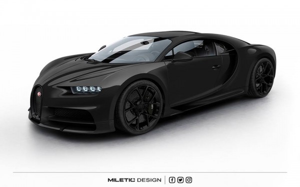 Bugatti Chiron Black on Black 600x375 at Rendering: Bugatti Chiron Dubai Police Car