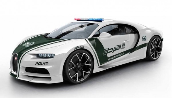Bugatti Chiron Dubai Police Car 600x341 at Rendering: Bugatti Chiron Dubai Police Car