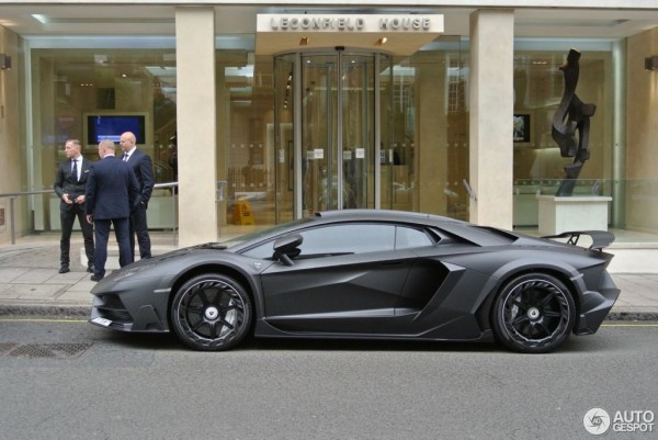 Mansory Aventador J.S.1 spot 1 600x401 at One Off Mansory J.S.1 Aventador Spotted in London