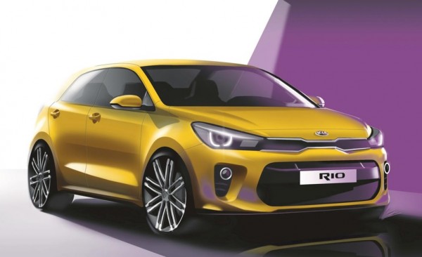 New Kia Rio Teased 1 600x366 at New Kia Rio Teased for Paris Debut