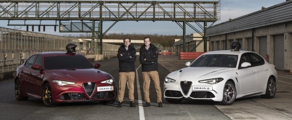 Alfa Romeo Giulia blindfolded lap 2 600x247 at Alfa Romeo Giulia QV Laps Silverstone Blindfolded!