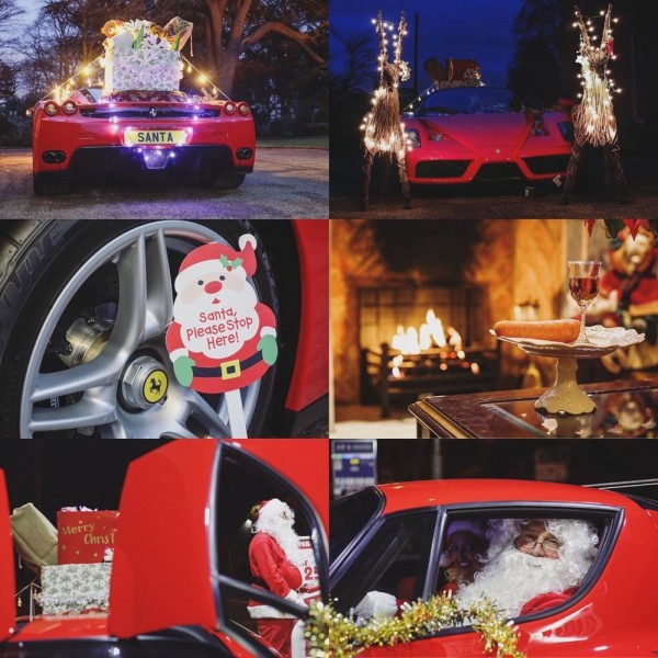 santa ferrari enzo 2 600x600 at Rich Santa Has a Ferrari Enzo Sleigh!