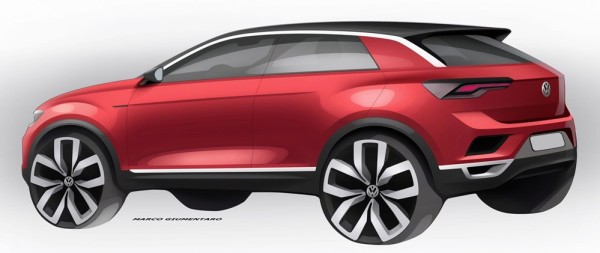 T Roc concept sketch 3 600x253 at 2018 Volkswagen T Roc Compact SUV Preview