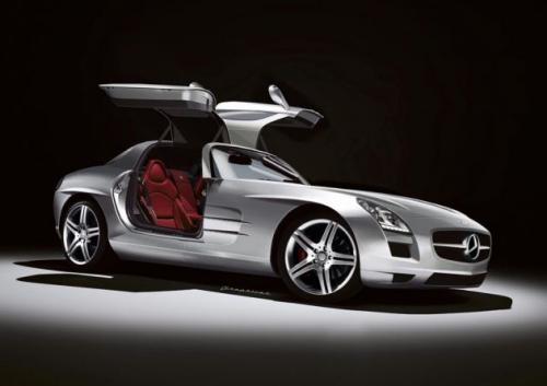 Mercedes SLS AMG gets visualized merceeds sls rendering 1