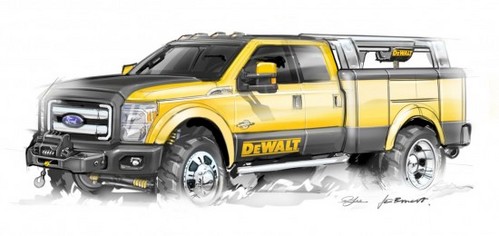2011 ford super duty dewalt contractor concept at Ford lineup for 2009 SEMA