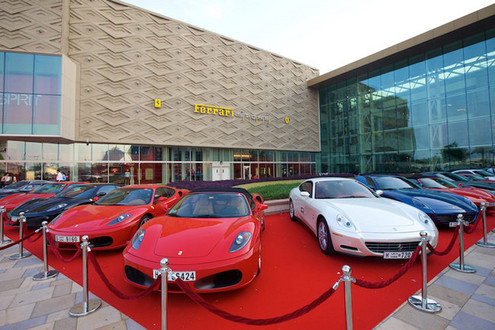 ferrari store dubai 2 at In Dubai: Worlds largest Ferrari store opening ceremony