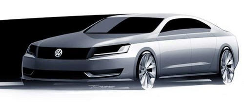vw nms 2 at Official sketches of VWs new mid size sedan