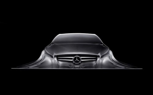 mercedes design 1 at Mercedes rising sculpture hints at new design language