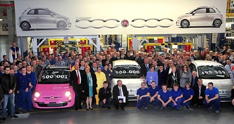 fiat 500 milestone at 500,000 Milestone For Fiat 500