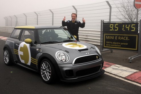mini e race at Video: MINI E Laps The Nurburgring In 9:51.45