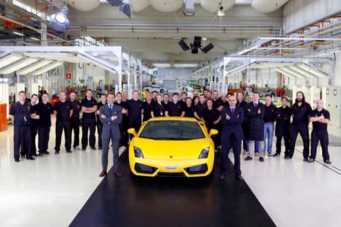 10000th gallardo at Lamborghini Gallardo Number 10,000 