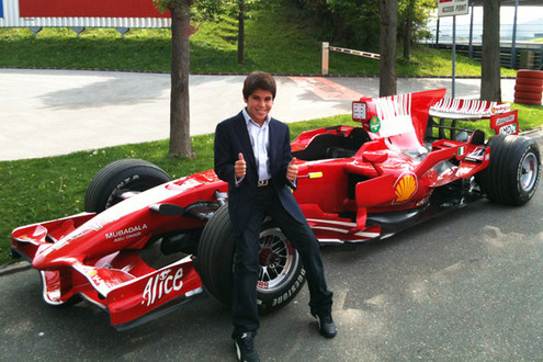 Lance Stroll at Ferrari Signs With 11 Year Old Canadian Kart Champion