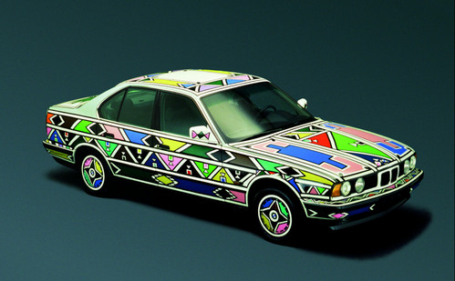 bmw art car NY 0 at Esther Mahlangu BMW Art Car In New York