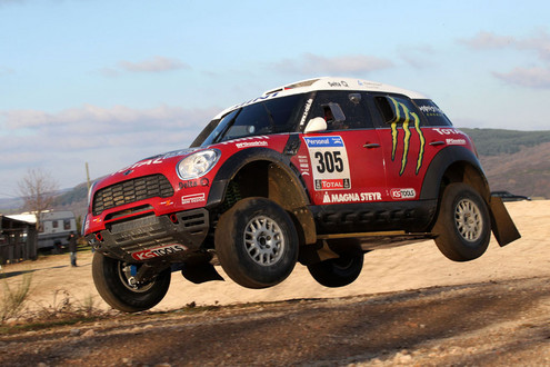 mini all4 dakar at Video: X Raid Mini Dakar Shakedown In France