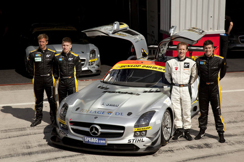 sls dubai at Mercedes SLS GT3 Third In Dubai 24 Hour Race