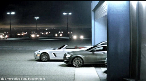 sls roadster teaser 2 at Mercedes SLS AMG Roadster Teased In Super Bowl Ad
