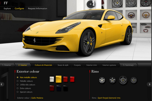 ff configurator ff configurator at Ferrari FF Online Configurator Launched
