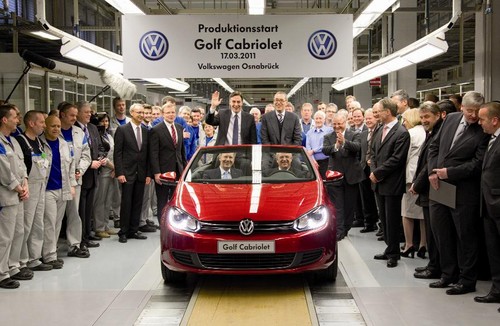 golf cabrio production at VW Golf Cabriolet Production Begins