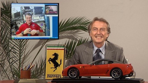 Italian astronaut ferrari 1 at Italian Astronaut Phones Ferrari Boss From Space!