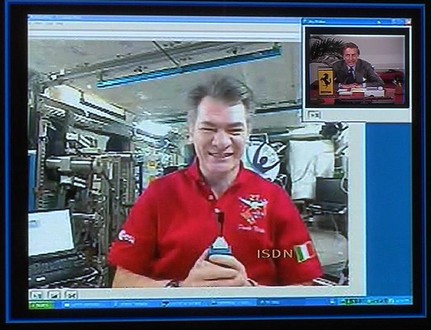 Italian astronaut ferrari 2 at Italian Astronaut Phones Ferrari Boss From Space!