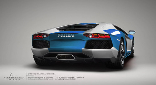 avantador police 2 at Renderings: Lamborghini Aventador In Police Livery