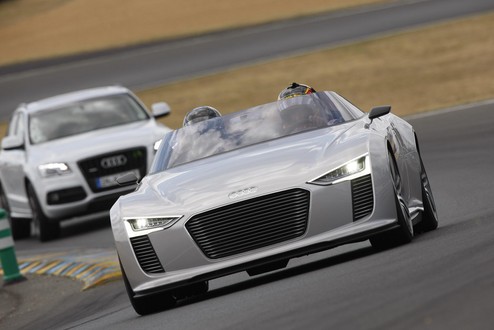 Audi R8 GT Spyder e tron at Audi e tron and R8 GT Spyder At Le Mans