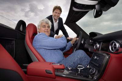 Jay Leno Visits AMG Headquarters 4 at Jay Leno Drives Mercedes SLS Roadster   Video