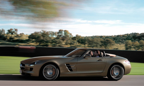 Mercedes Benz SLS at Mercedes SLS Roadster Goes For A Drive [Video]